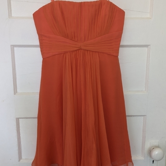 Bcbg MAX AZARIA DURAN MELON SILK COCKTAIL PROM STRAPLESS MINI DRESS SIZE… - Picture 15 of 16